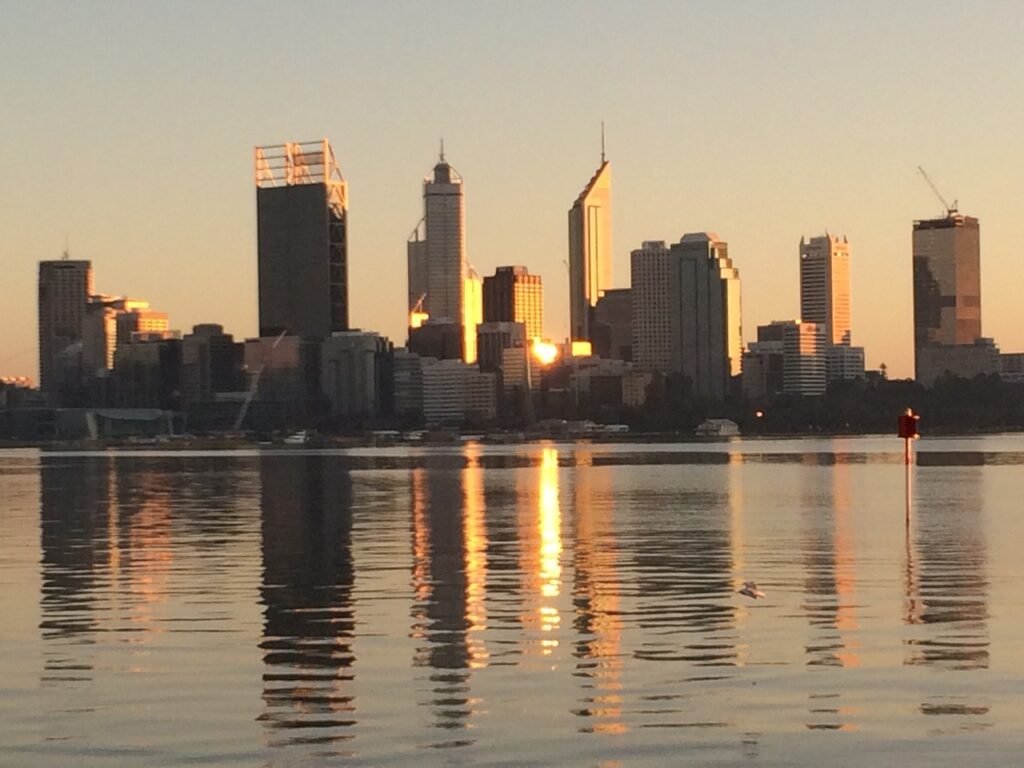 view of perth at night