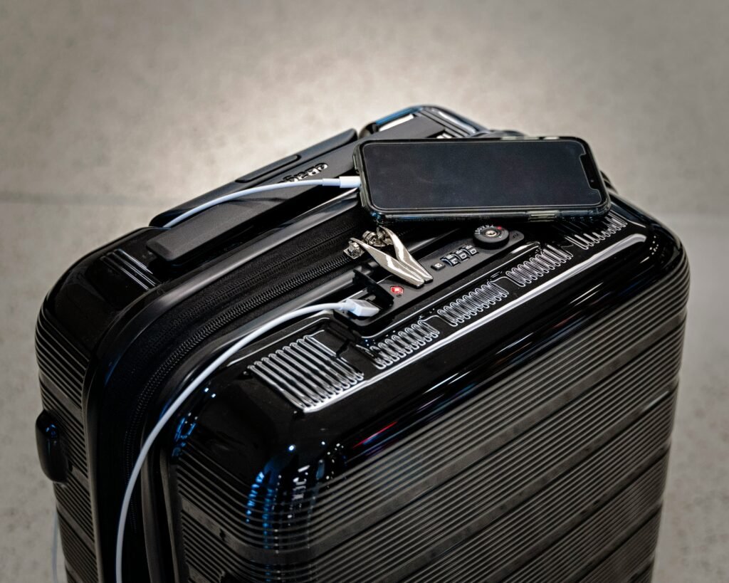 black-and-gray-luggage-bag