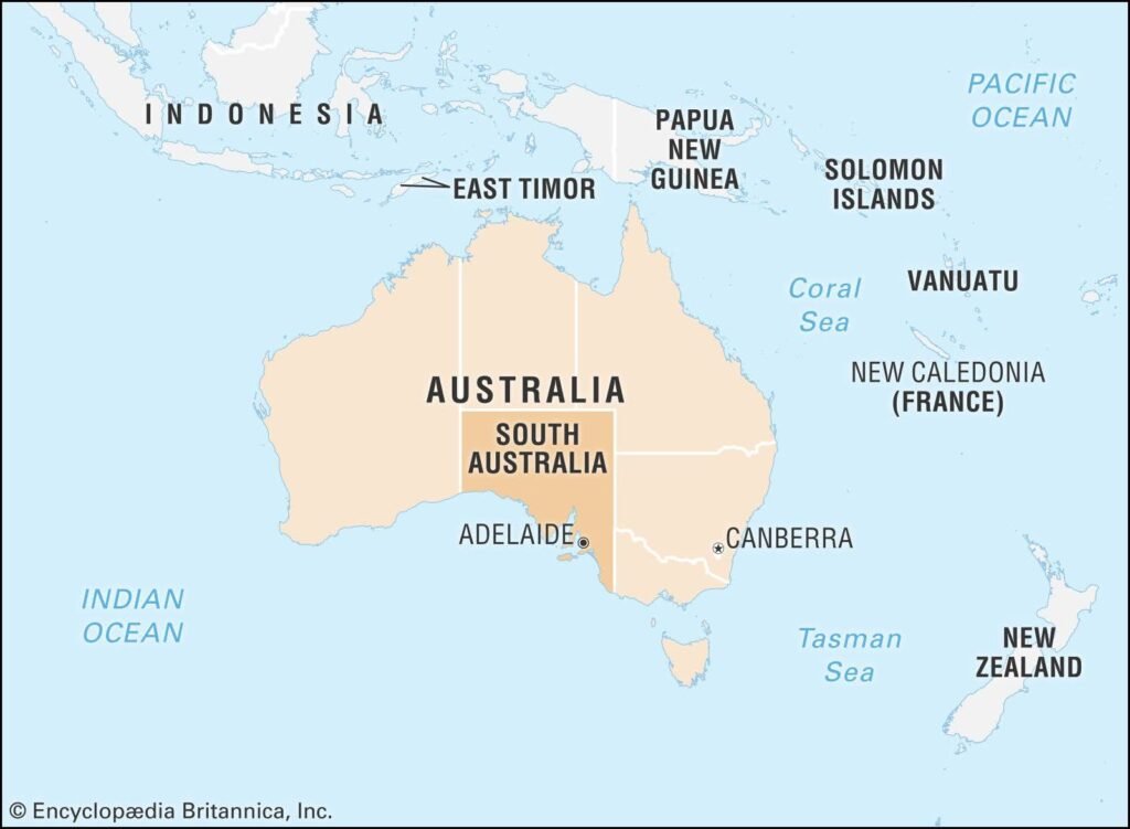 australian island map of Southern Ocean