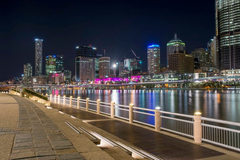 night view of South Bank Brisbane