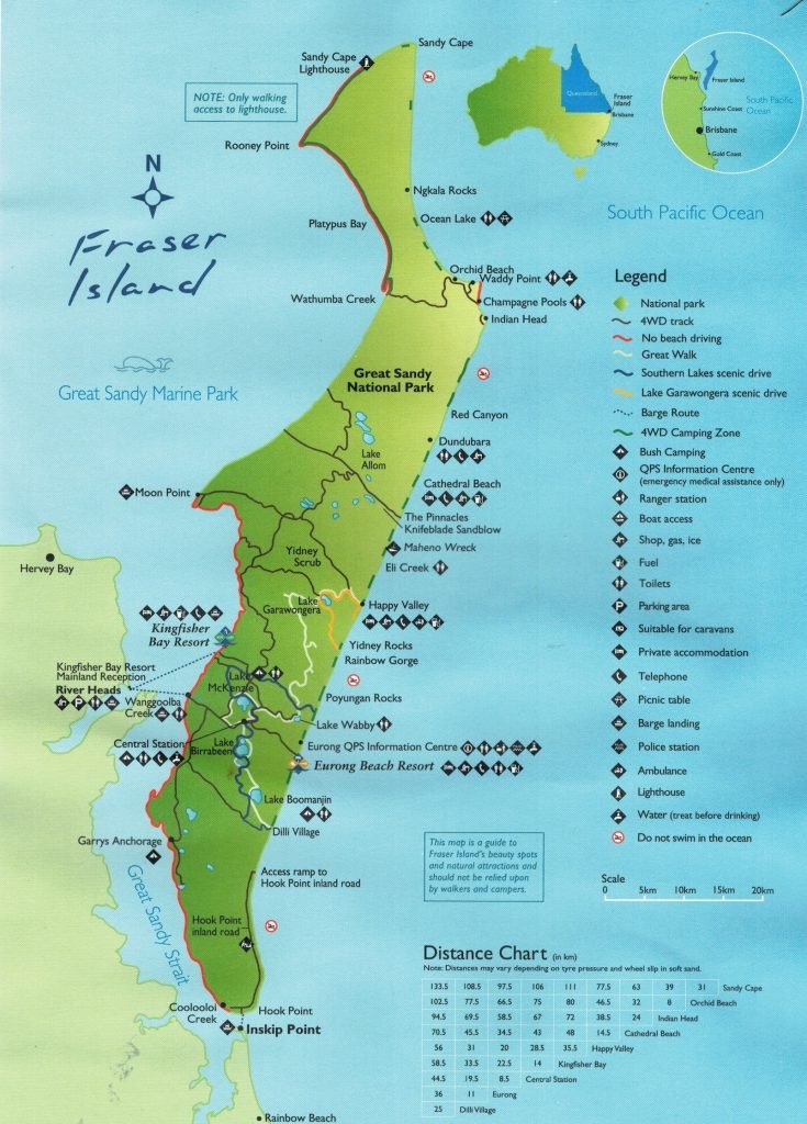 Fraser Island Map
